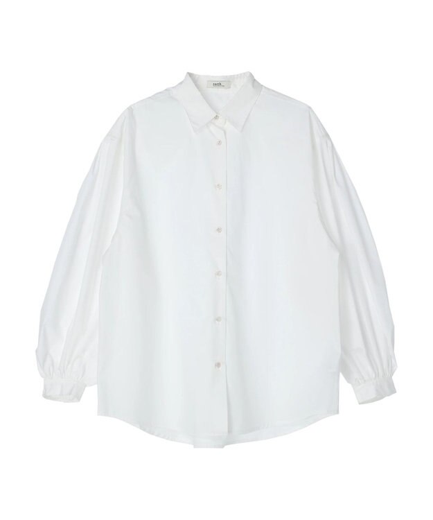 earth music&ecology 袖タックブラウス Off White