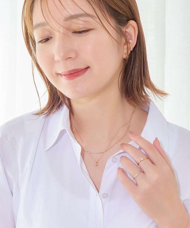 Phoebe 【金属アレルギー対応】2setスウィートハートネックレス　シャンパンゴールド シャンパンゴールド