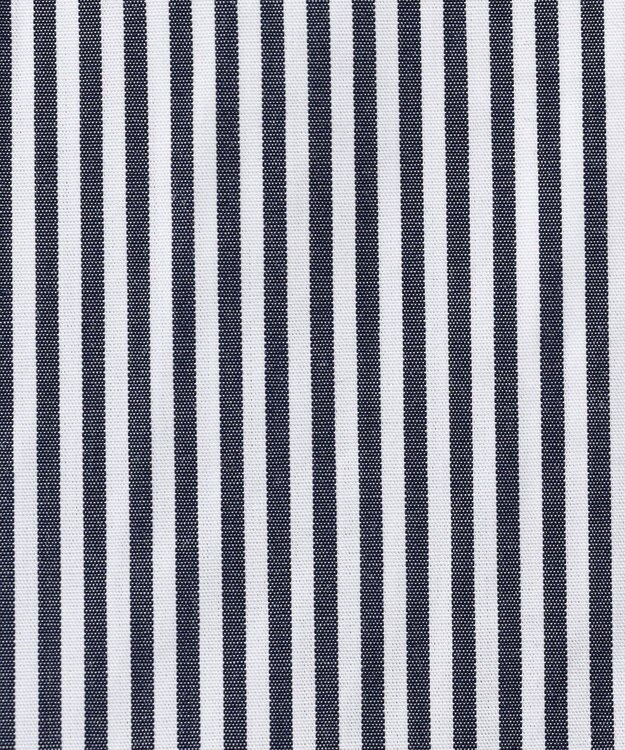 J.PRESS YORK STREET 【WOMEN】キャップスリーブ ストライプブラウス ブラック系1