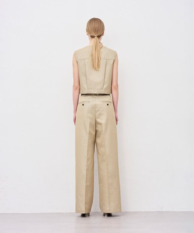 uncrave チノギャバジン ワイドトラウザー ベージュ