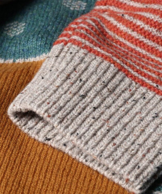 Paul Smith Dice パッチワーク ニット ベージュ