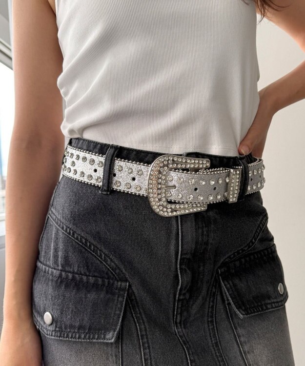 WEGO Lビジューラメベルト シルバー