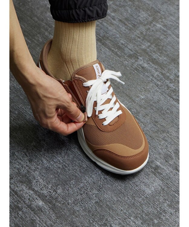 ASICS WALKING ハダシウォーカー メンズ 3E相当 ブラウン系