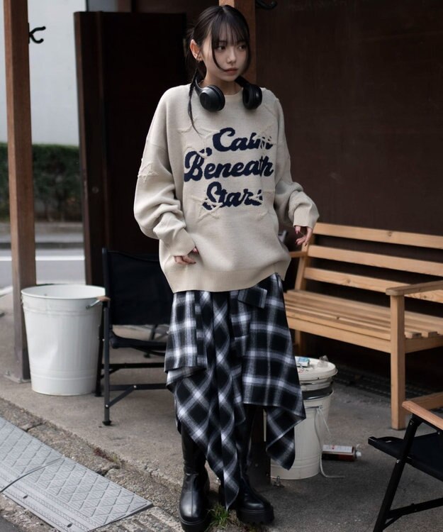 WEGO 【ユニセックス着用ITEM】パイルジャガードプルオーバー ホワイト