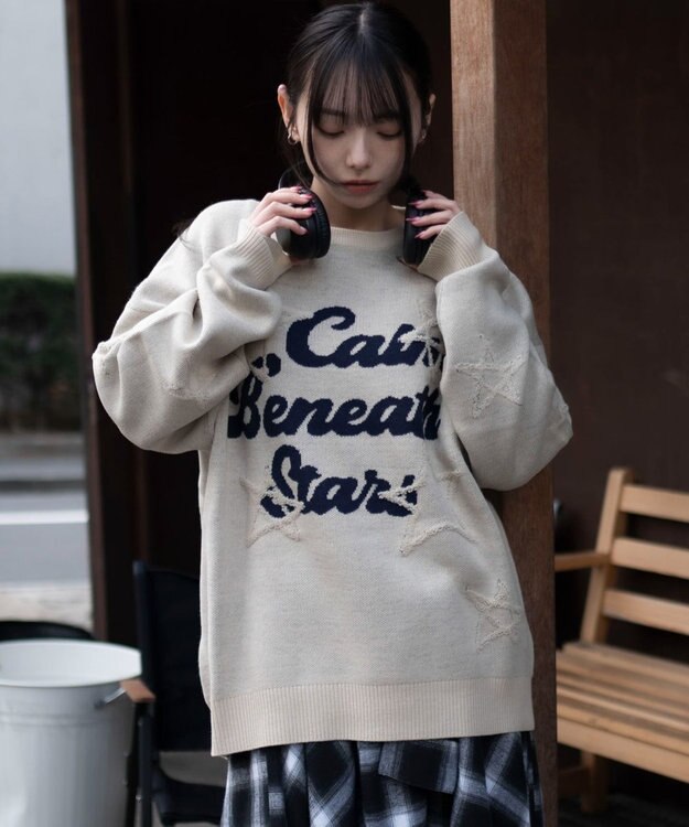 WEGO 【ユニセックス着用ITEM】パイルジャガードプルオーバー ホワイト