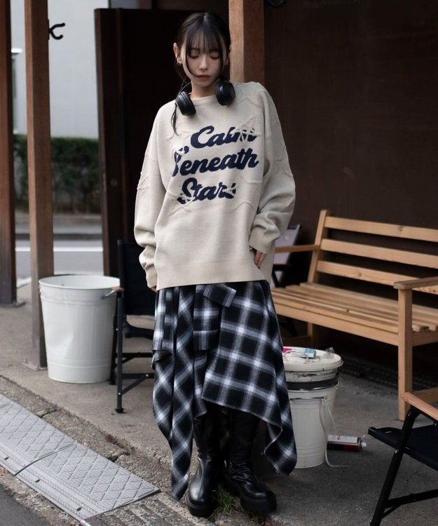 WEGO 【ユニセックス着用ITEM】パイルジャガードプルオーバー ホワイト