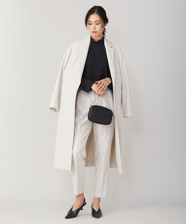 ICB ウールライトメルトン チェスターコート トープ系