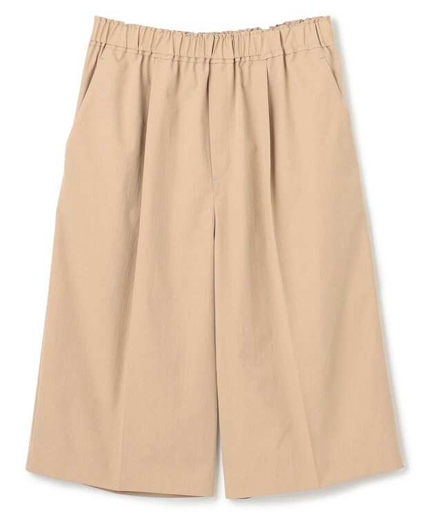 BEIGE， 【接触冷感/UVカット/洗える】YANN / ウエストゴムハーフタックパンツ Beige