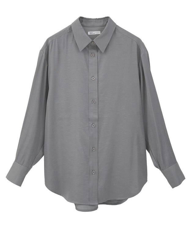 CRAFT STANDARD BOUTIQUE オーバーサイズサテンシャツ Gray