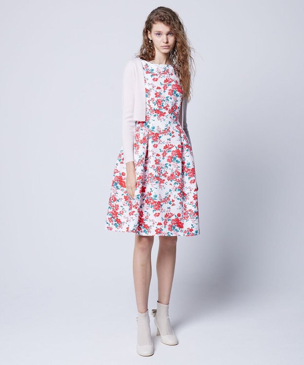 TOCCA 【洗える】WANDERING FLOWER ドレス レッド系5