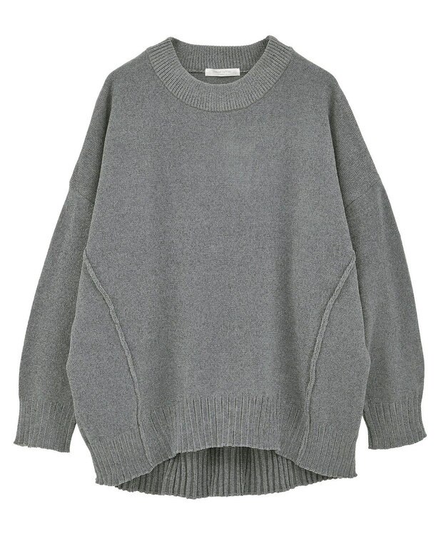 Green Parks リラックスモールニットチュニック Gray