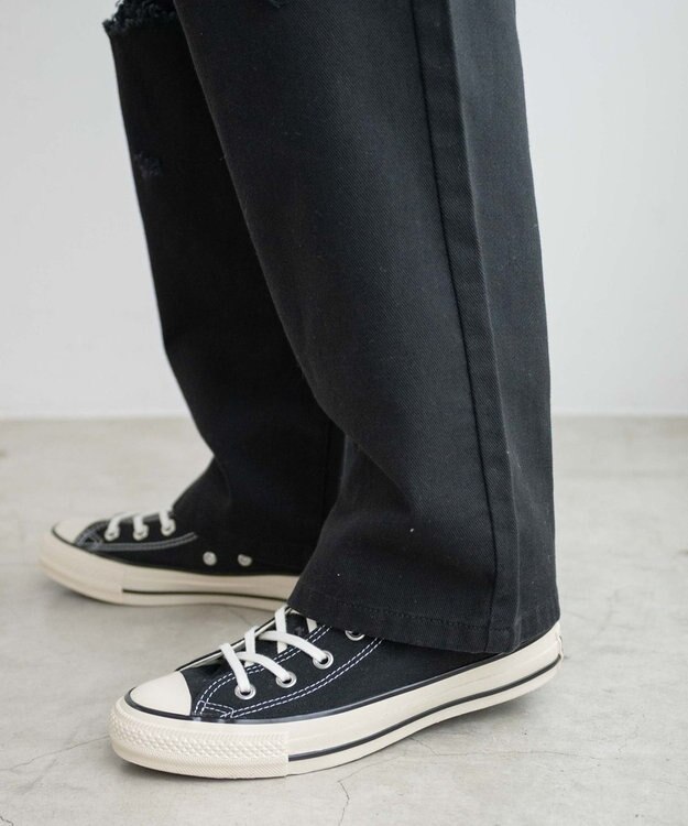 WEGO ヘビークラッシュローライズパンツ ブラック