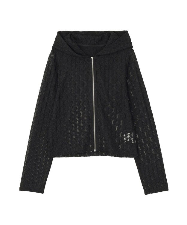 earth music&ecology レースパーカー Black