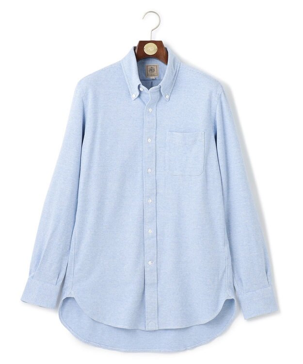 J.PRESS MEN リッチジャージー コットンネルシャツ サックスブルー系8
