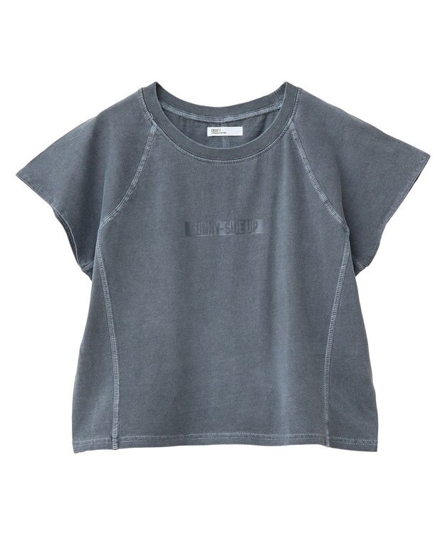 CRAFT STANDARD BOUTIQUE ヴィンテージ加工ロゴプリントノースリーブＰＯ Black
