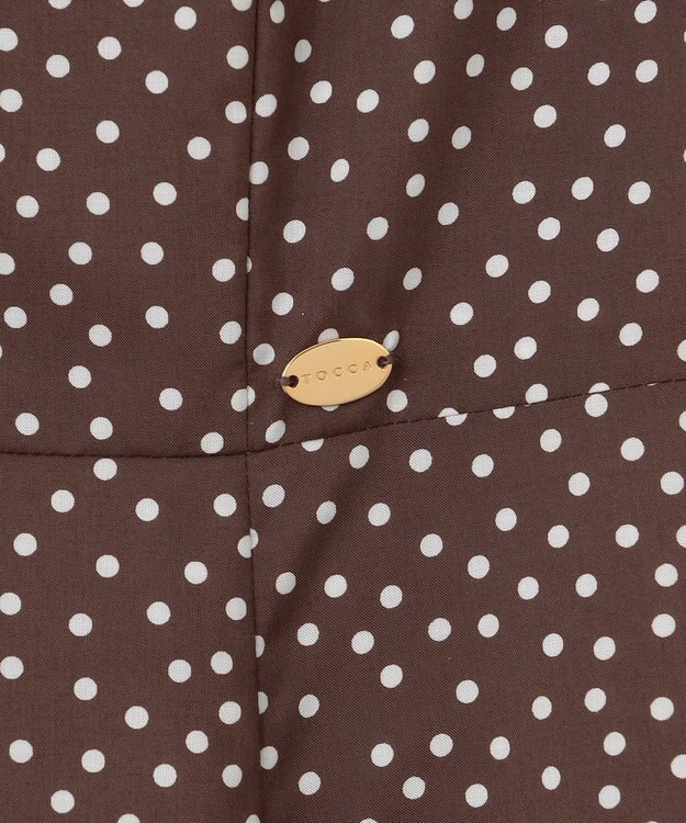 TOCCA 【洗える】RAINY SEASON ドレス ブラウン×ドット系