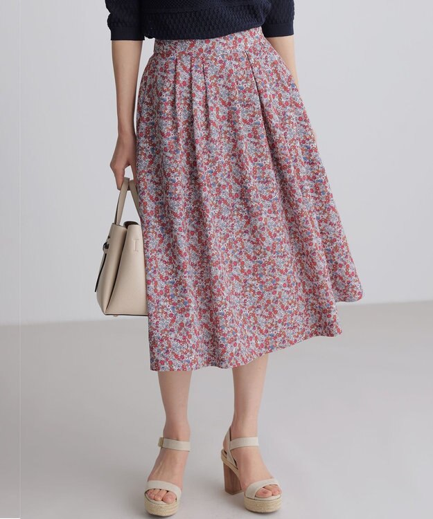 組曲 L 【先行予約・WEB限定】フラワーガーデンプリント スカート ベージュピンク系5