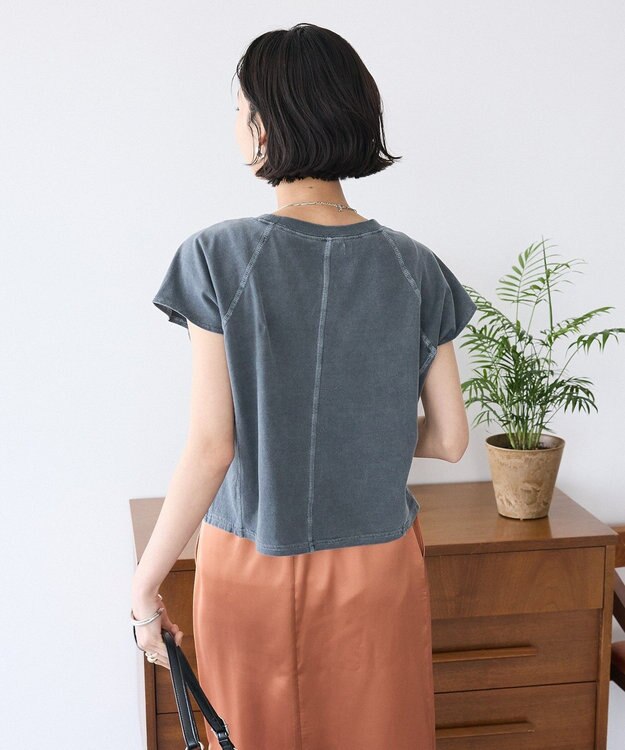 CRAFT STANDARD BOUTIQUE ヴィンテージ加工ロゴプリントノースリーブＰＯ Black