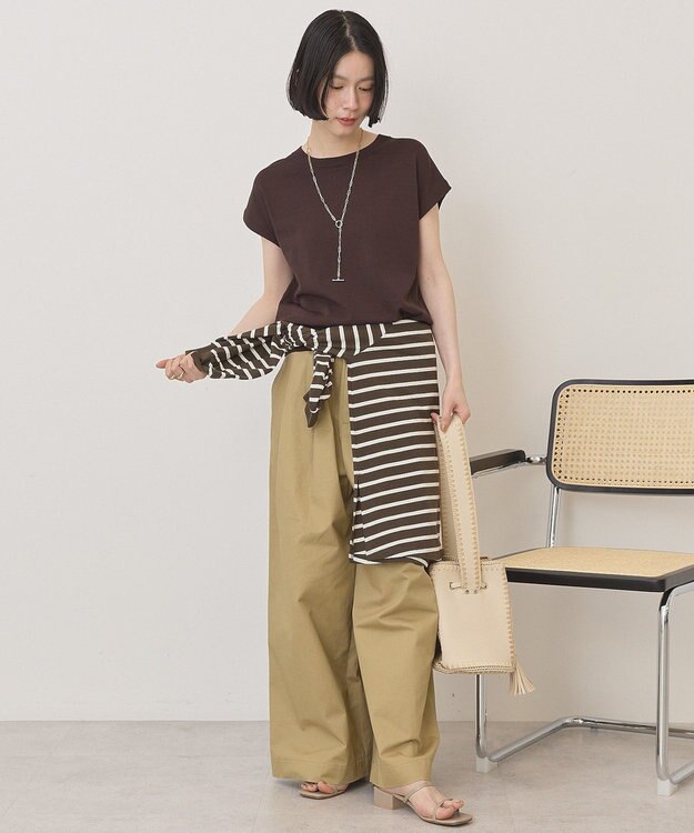 AMERICAN HOLIC フレンチスリーブニットプルオーバー Brown