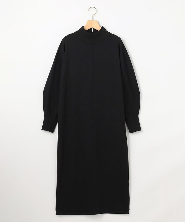組曲 【WEB限定】スムースストレッチニット ワンピース ブラック系