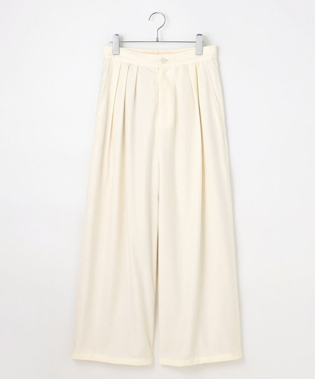 #Newans 【洗濯機可/しわになりにくい】ベリーワイドパンツ オフ