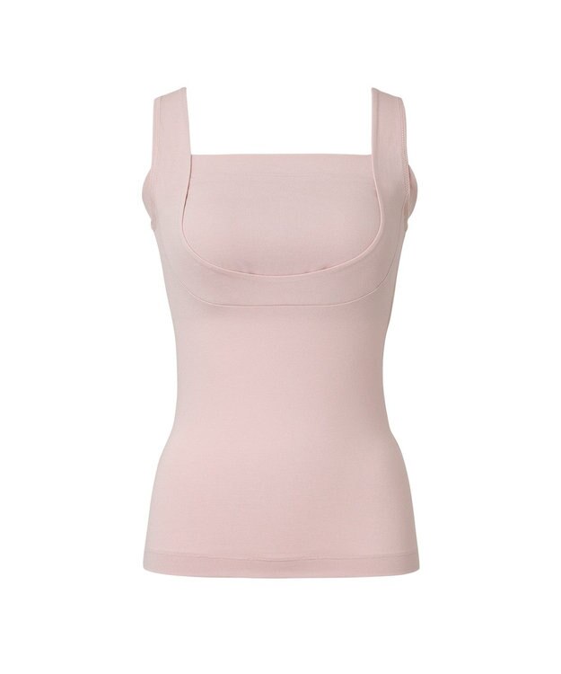 BRADELIS New York 【BRADELIS NewYork peace】綿混楽々dailyブラキャミ23  サラッと快適な補正ブラキャミ シェイパー ピンクベージュ