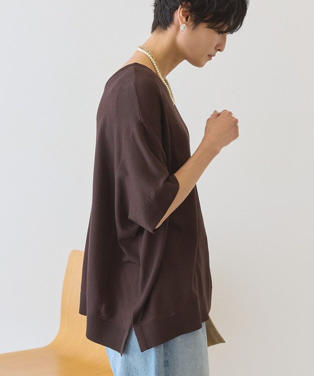 AMERICAN HOLIC 【前後2WAY】ポンチョニット Brown