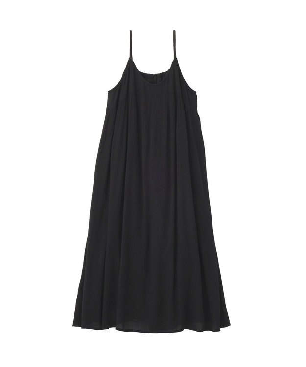 Green Parks レーヨンクレープキャミワンピース Black