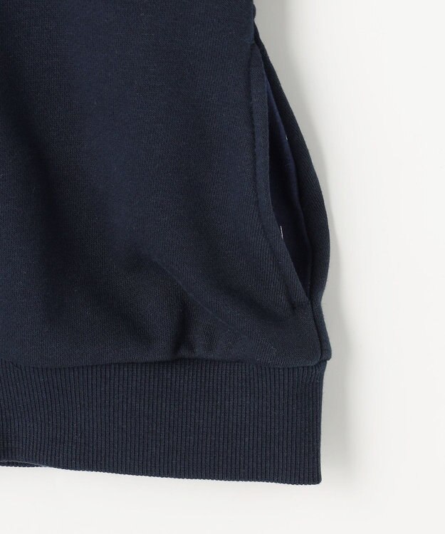 組曲 KIDS 【110-140㎝】ラウンドカラージップアップパーカー ネイビー