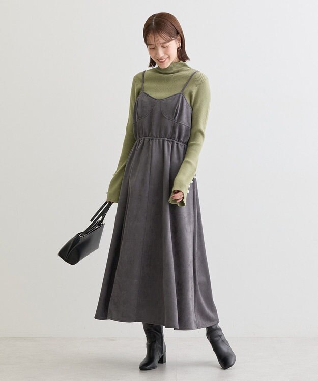 Green Parks ・ＳＵＧＡＲ　ＳＰＯＯＮ　スエードポンチキャミワンピ