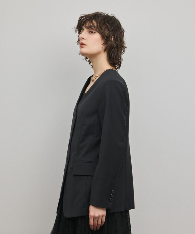 GRACE CONTINENTAL デザインフロントジャケット ブラック