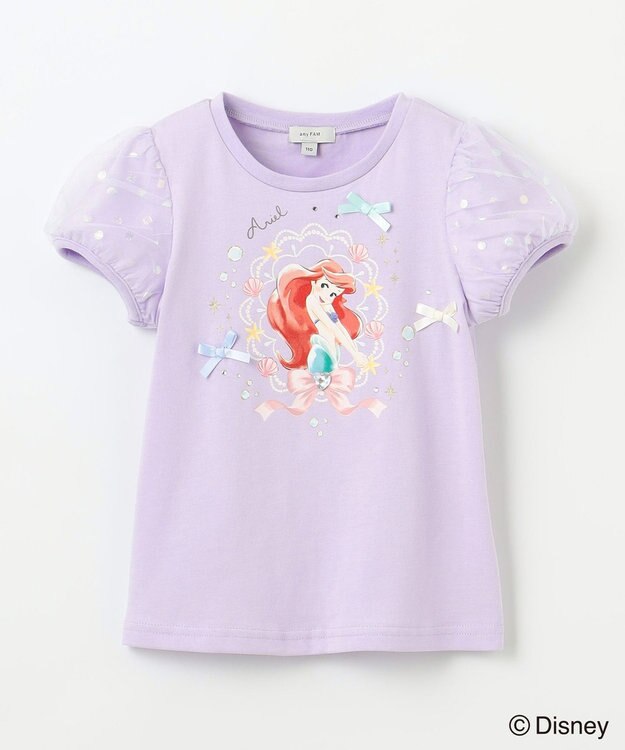 ANY KIDS 【ディズニープリンセス/フローズン】アート プリント Tシャツ ラベンダー<アリエル>