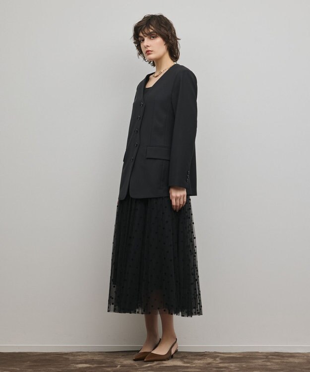 GRACE CONTINENTAL デザインフロントジャケット ブラック