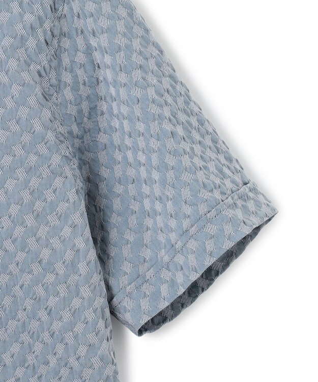 JOSEPH HOMME パターンジャガードストレッチ  /  レギュラーカラー半袖シャツ ライトグレー系