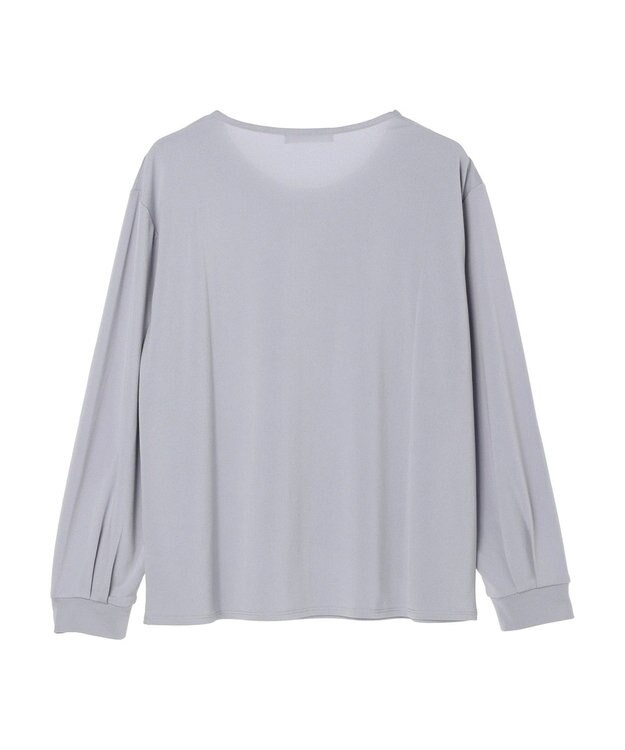 Green Parks ＢＰ　襟タック長袖ブラウソー Sax