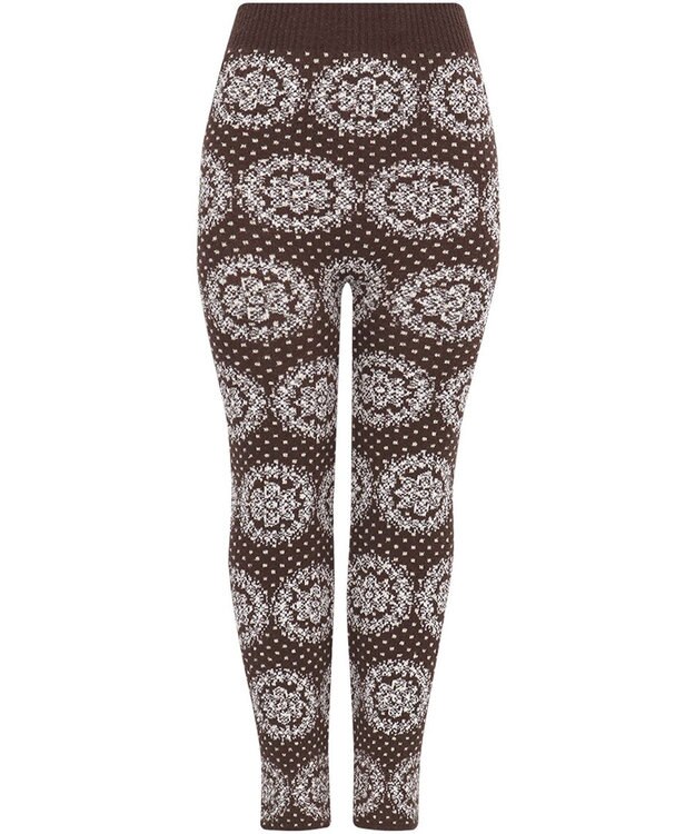 WACOAL あったかボトム 毛糸のパンツ ふんわりフィット 足首丈 レディース PPL757 /ワコール ブラウン