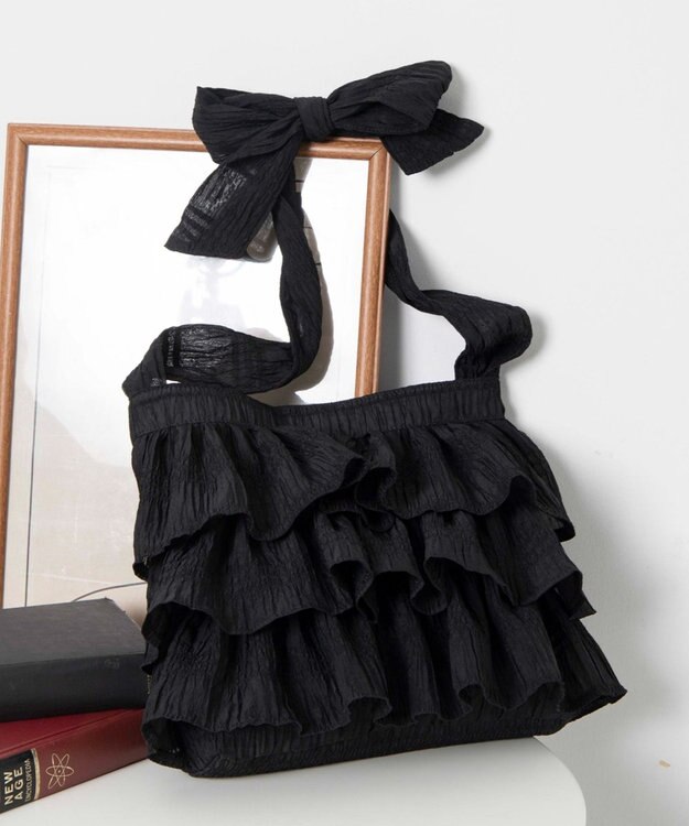 WEGO フリルショルダー ブラック