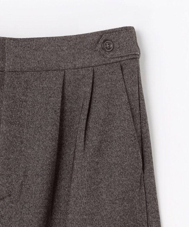 ANY L 【ウエストゴム】ライトツイードパンツ ブラウン