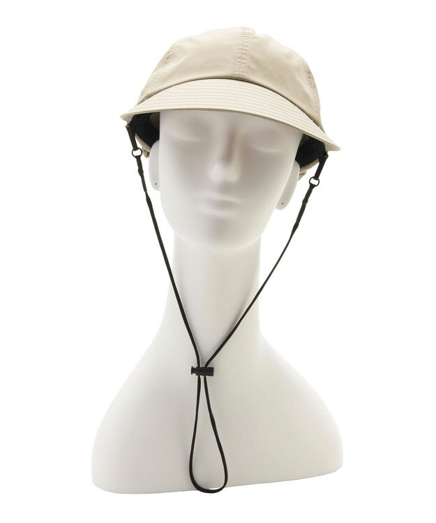 MOONBAT 【遮光100％/UVカット100％】フワクール (Fuwacool)  日差しを完全遮断バッククリボンワイドキャップ　遮光100　UV100 ベージュ