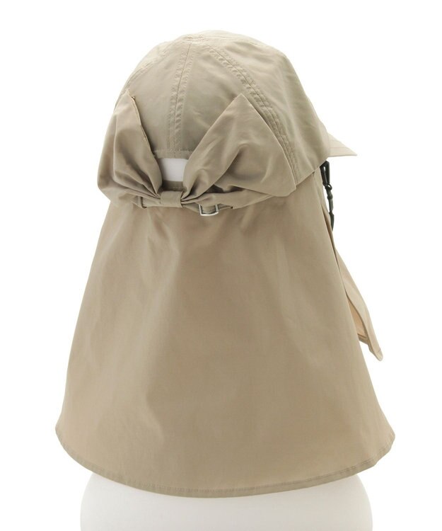 MOONBAT 【遮光100％/UVカット100％】フワクール (Fuwacool)  日差しを完全遮断バッククリボンワイドキャップ　遮光100　UV100 ベージュ