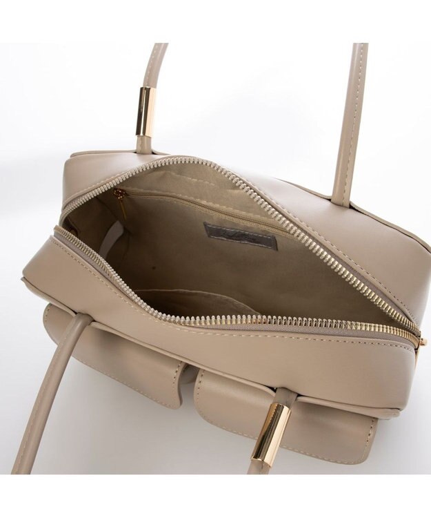 UNBILLION カシュカシュ cachecache / ダブルポケットロングハンドルボストンバッグ オーク