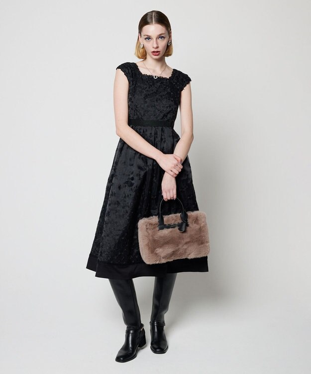 TOCCA 【洗える】FLOWERS ドレス ブラック系