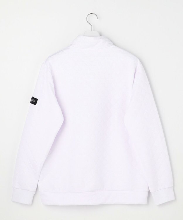 23区GOLF 【MEN】ウェーブキルトジャガードプルオーバー ホワイト系