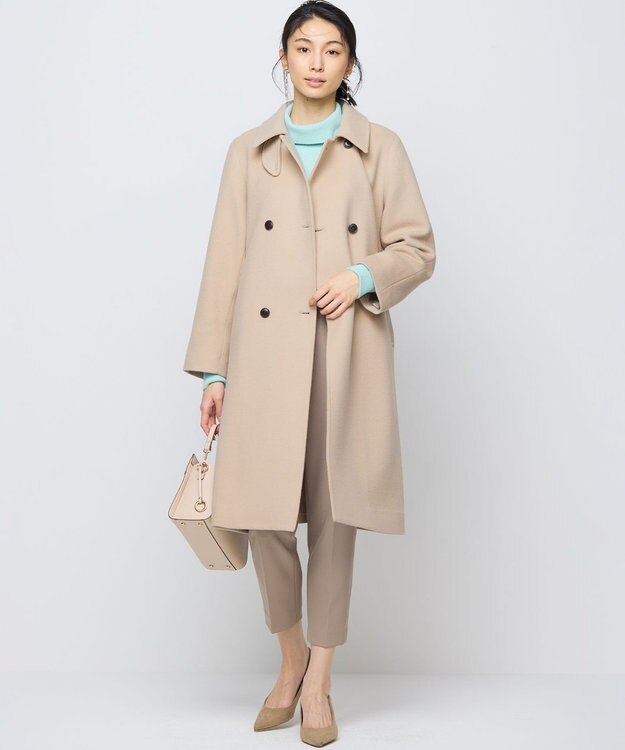 組曲 L ライトビーバー トレンチライク ロングコート ベージュ系