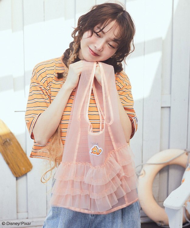 earth music&ecology Ｆｉｎｄｉｎｇ　Ｎｅｍｏ／シアーフリルバッグ Orange