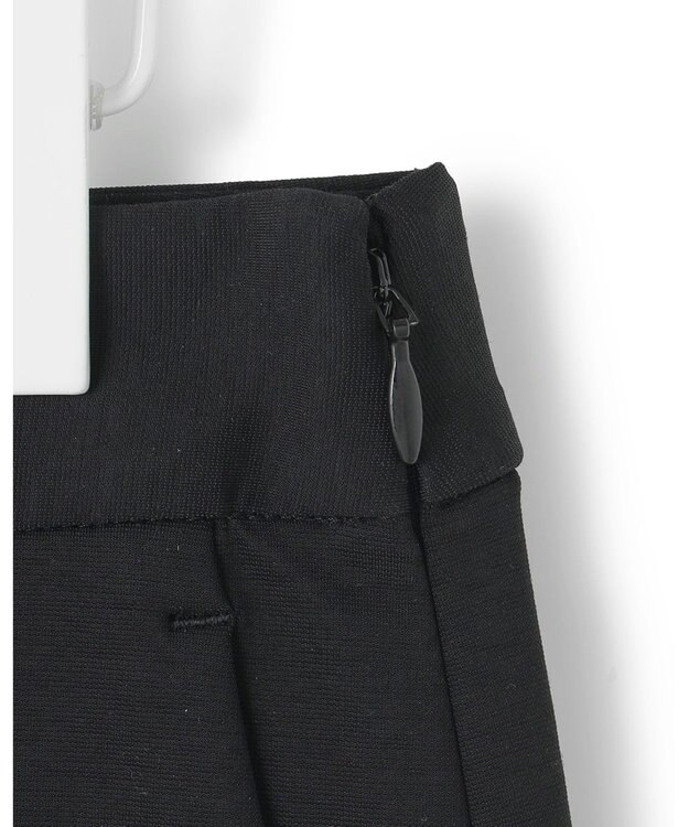 ICB 【洗える】コットンコンプレッシャー ストレートパンツ ブラック系