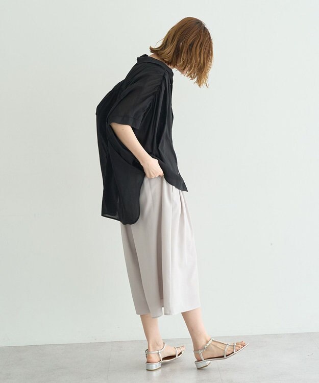 YECCA VECCA 【UVカット】ガウチョパンツ Light Gray