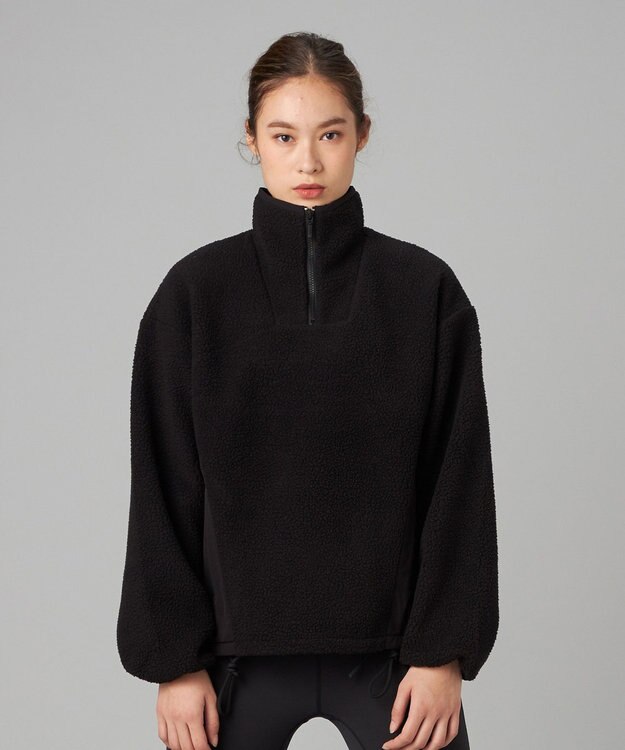 Chacott Chacott BALANCE ボアハーフジップジャケット ブラック