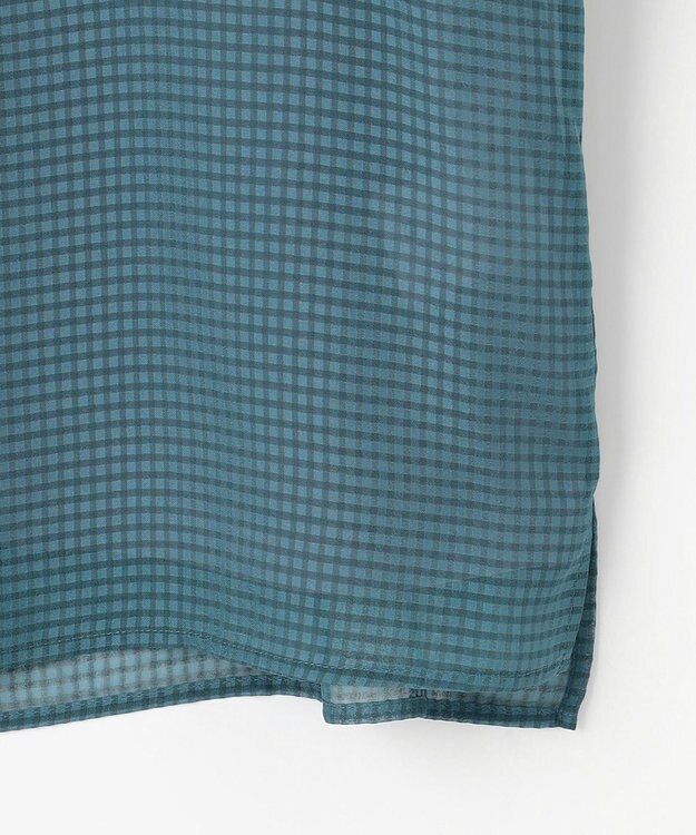 J.PRESS LADIES 【洗える】シアーサッカーチェック カットソー ダルグリーン系