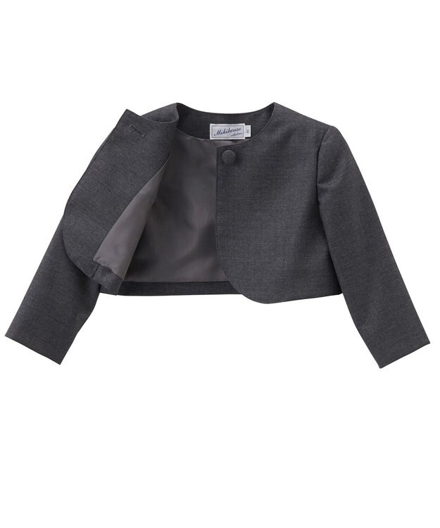 MIKI HOUSE HOT BISCUITS 【95-130cm】ウール素材のボレロ グレー